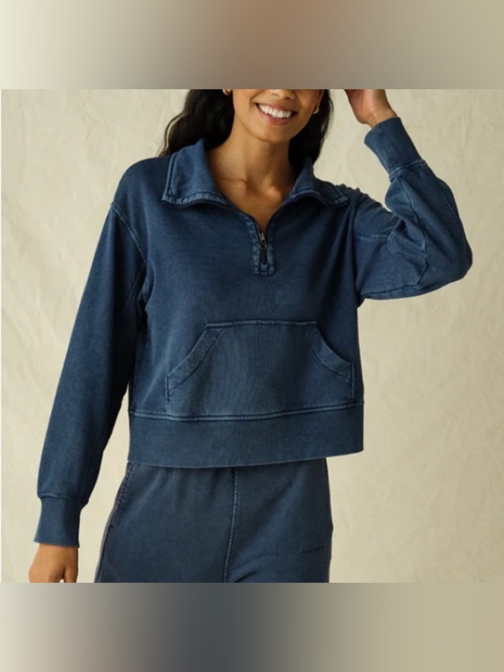 NWT Fair Harbor XS Saltaire Half Zip Pullover Organic Cotton Sustainable Shirt